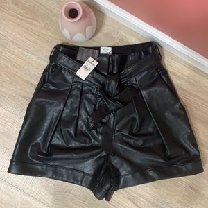 NWT Express High Rise Leather Shorts size 4
